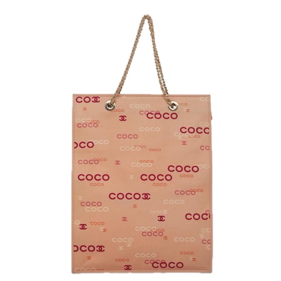 Chanel Coco Mark Pink Canvas tote - Picture 1 of 10